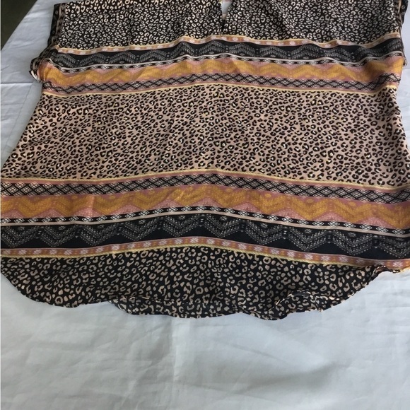 DEMOCRACY PULL OVER BOHO CHIC CAP SLEEVES BLOUSE SIZE  LARGE - Picture 5 of 6